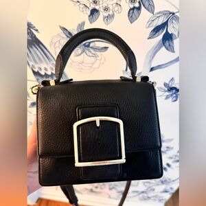 KATE SPADE ♠️ Small Black Top Handle Bag with Gold Buckle